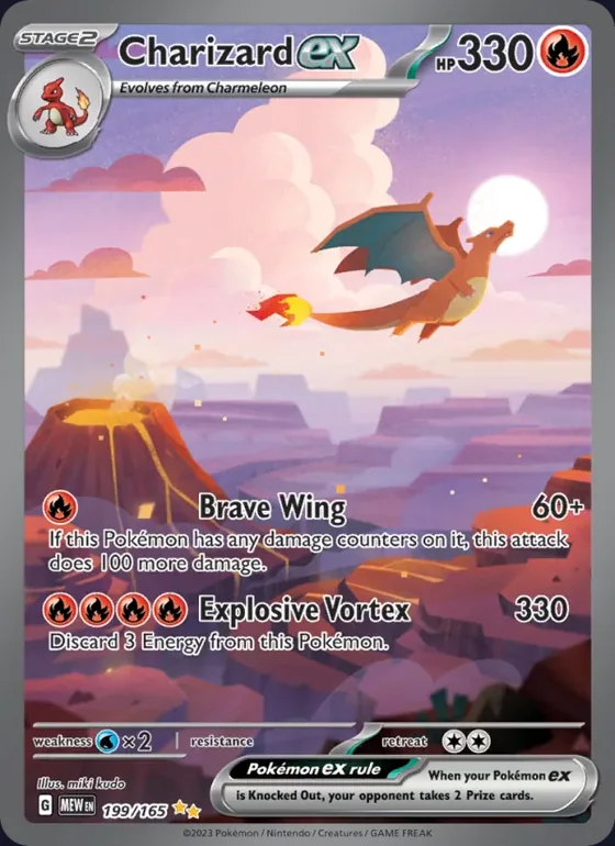 Charizard ex Pokémon card 199/165