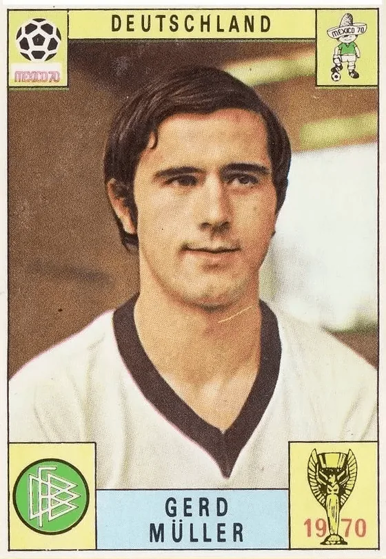 1970 football sticker of Gerd Müller